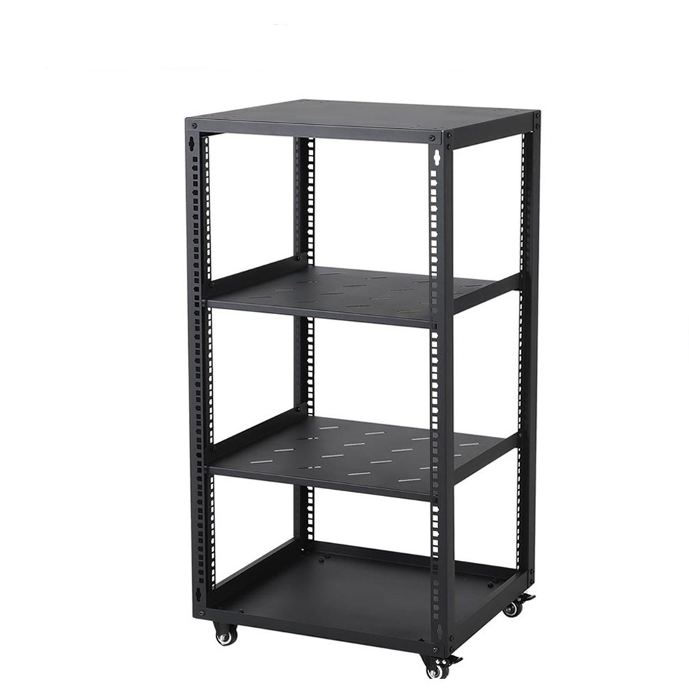 Open Frame Network Rack 12U 15U 20U for IT AV Gear Floor Standing Wall Mount