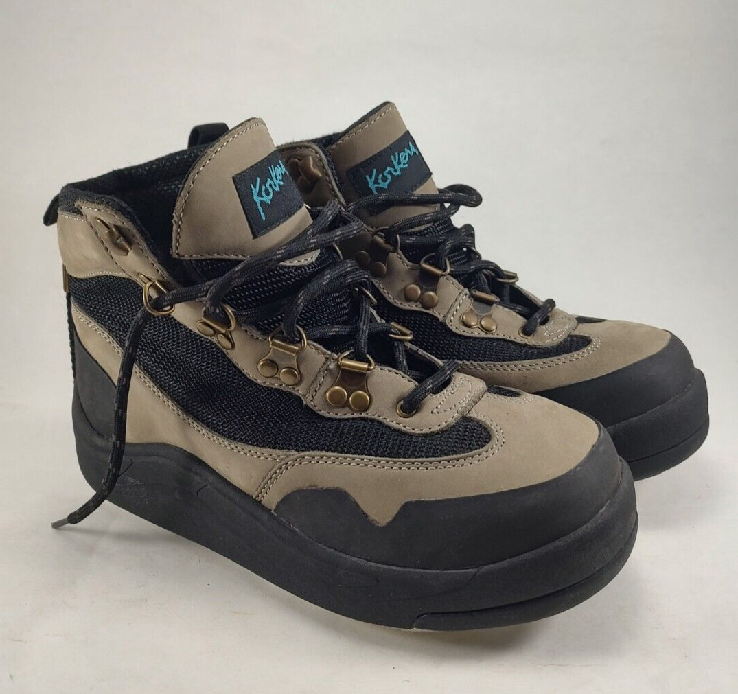 Korkers Outfitter Wading Boots  Sz 7 With Felt Soles And Replacement Rubber Sole