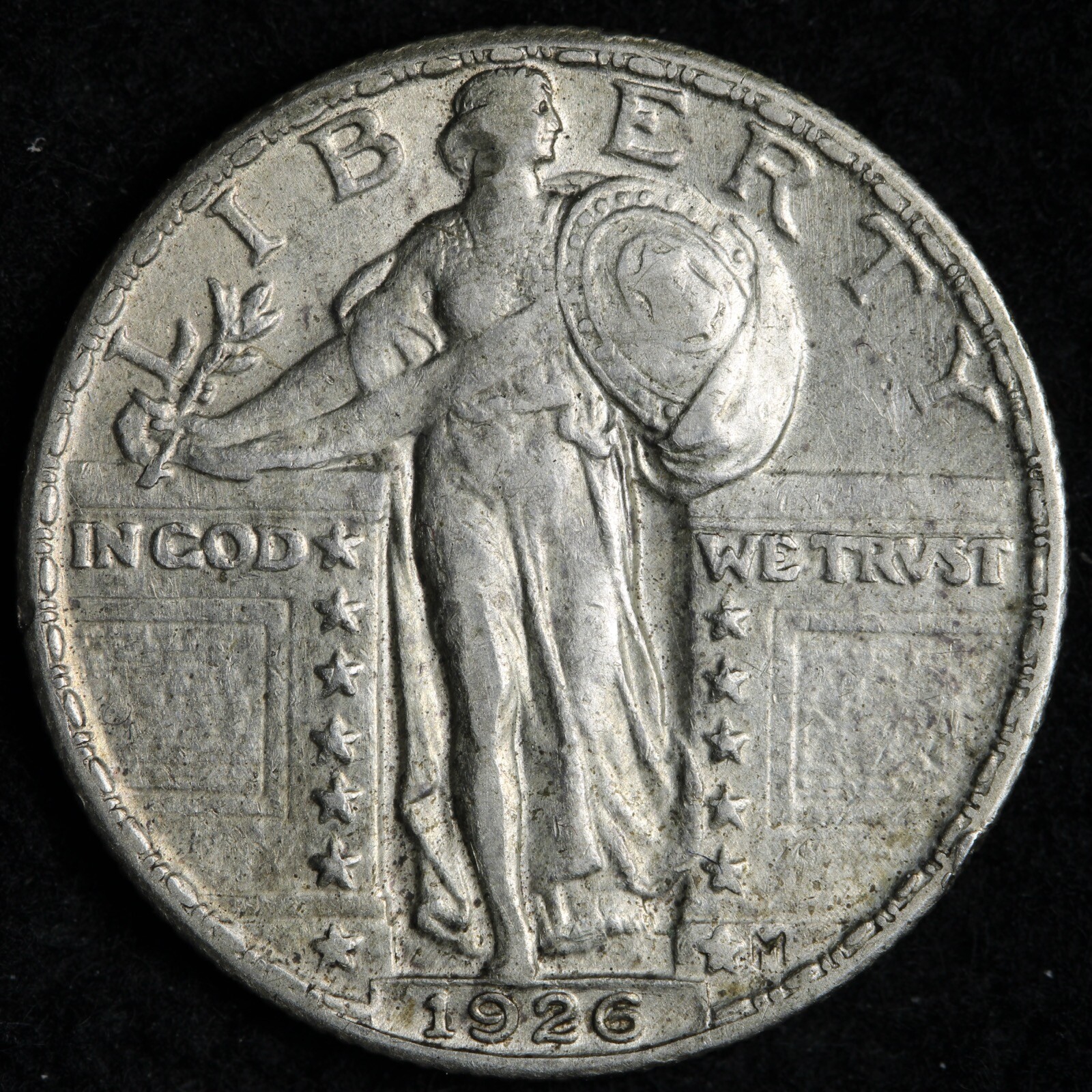 1926 Standing Liberty Silver Quarter AU+ E340 OAMU