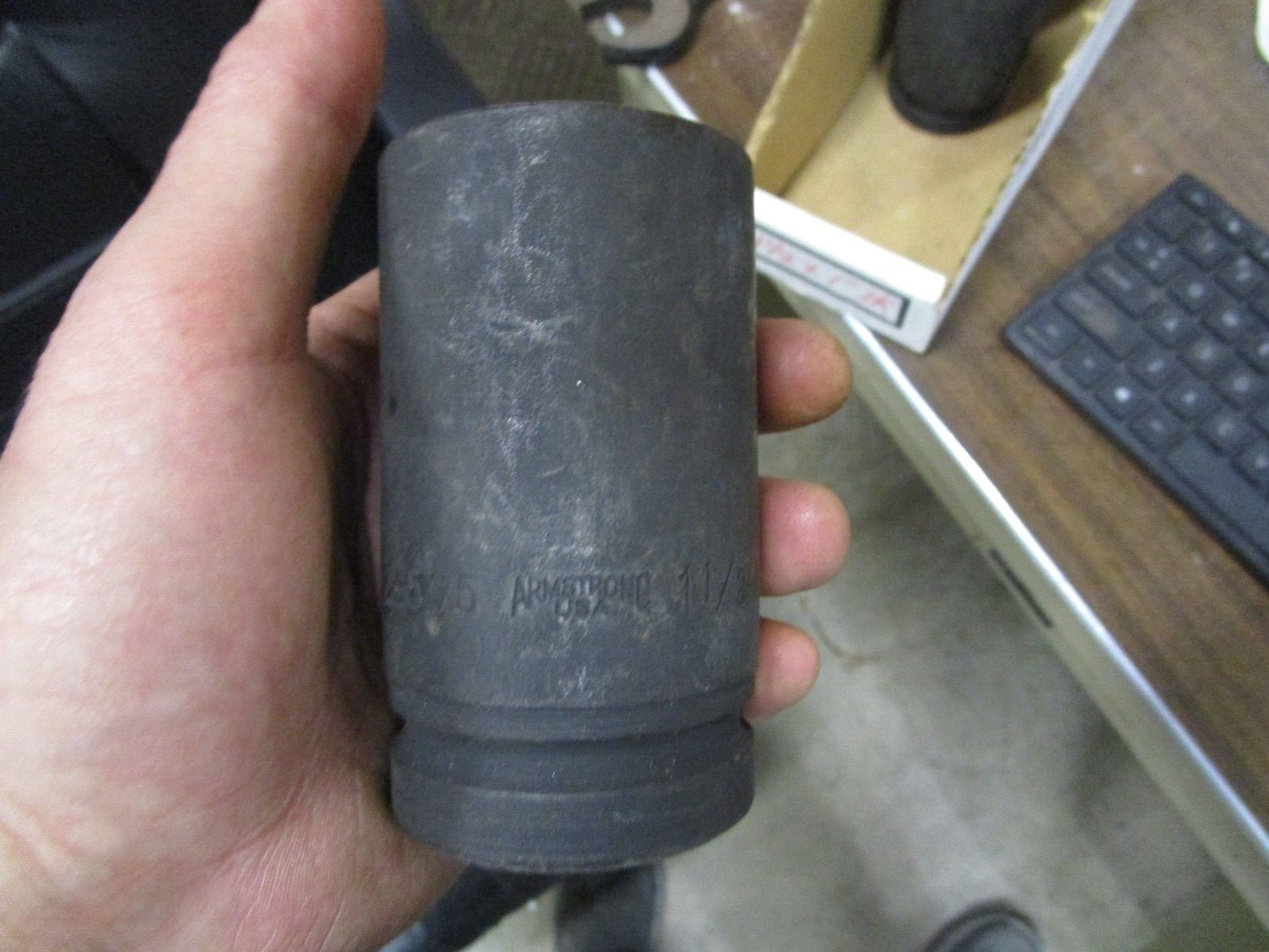NOS Armstrong 22-505 6 Point 1-1/2" X 13/16" Deep Impact Socket 1" Drive USA
