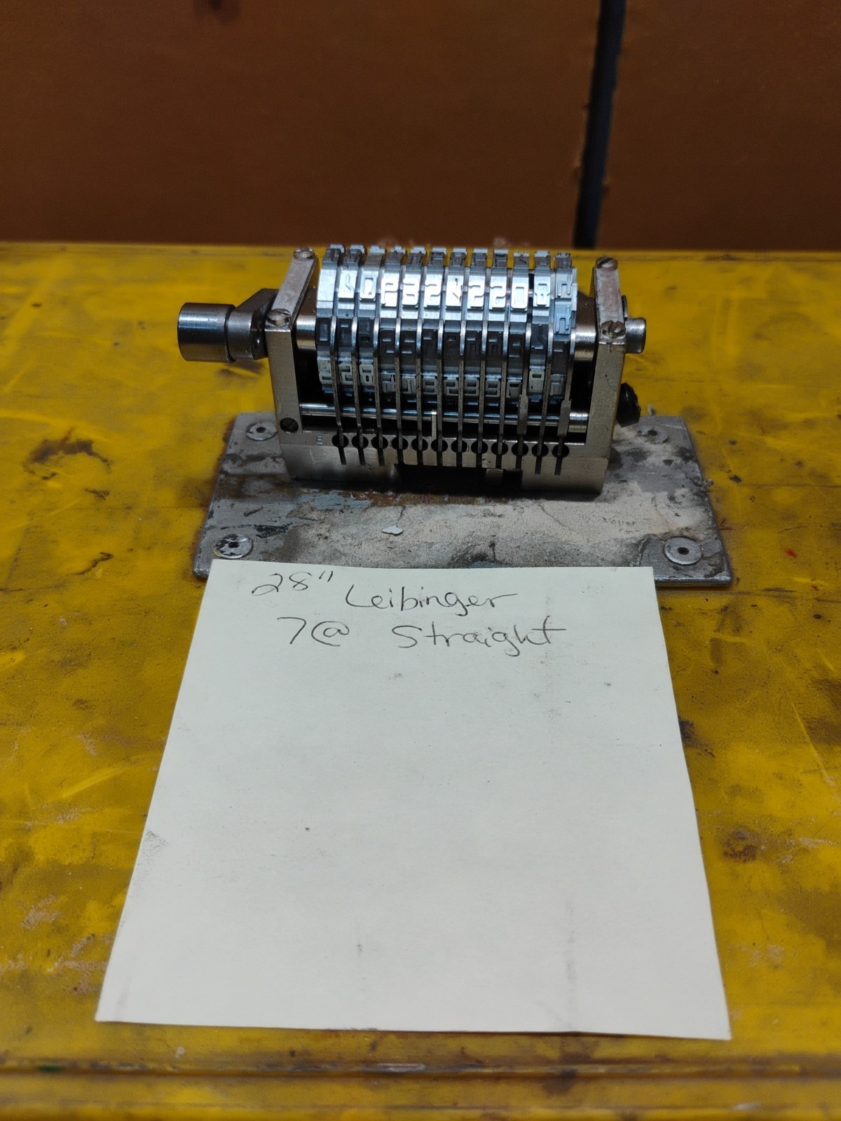 Leibinger 28" Straight numbering machine
