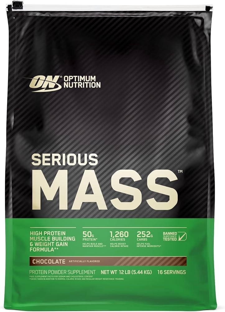 Optimum Nutrition Serious Mass. Mass Gainer. 1260 Calories. Chocolate. 12lb.
