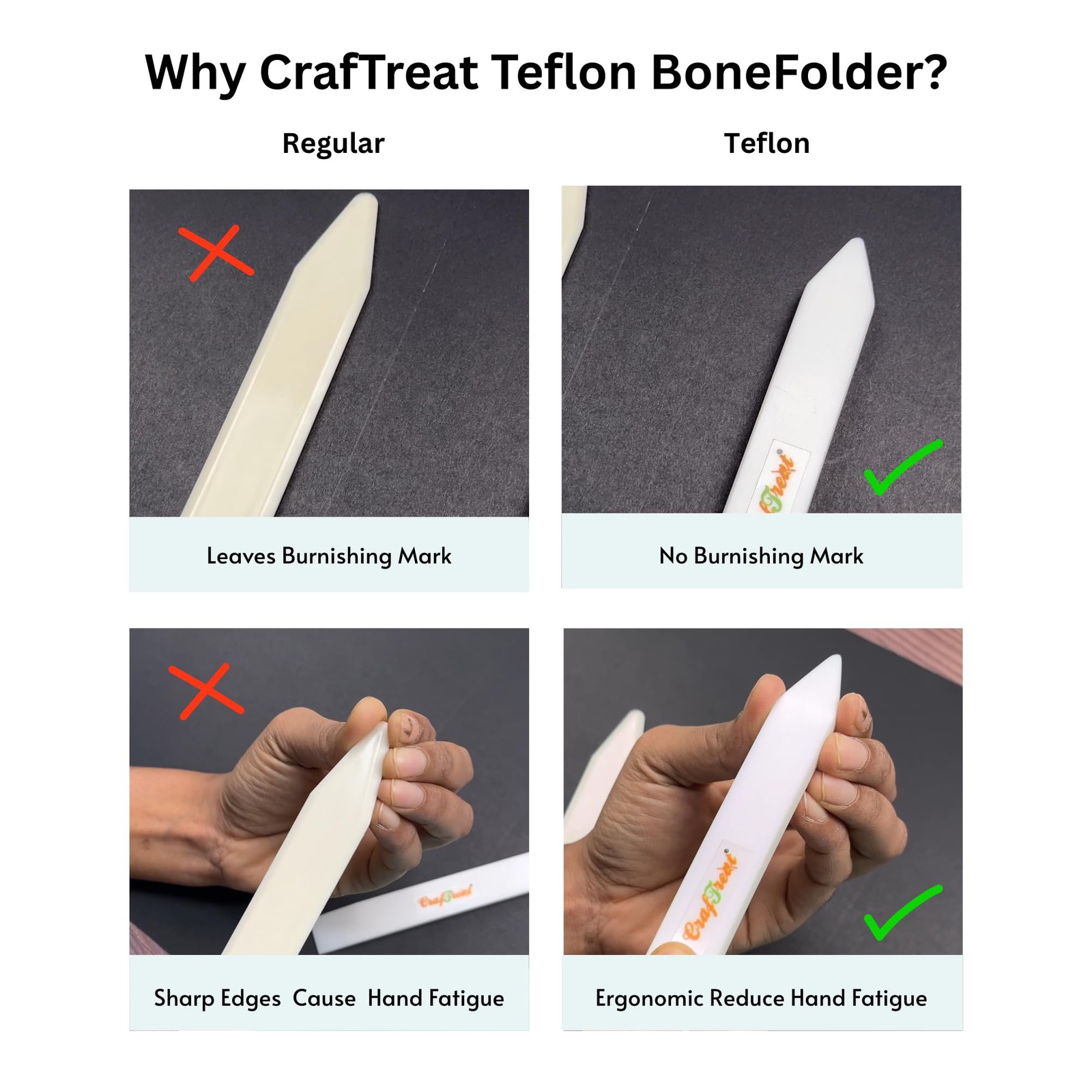 CrafTreat Teflon Bone Large Folder (1 pc),