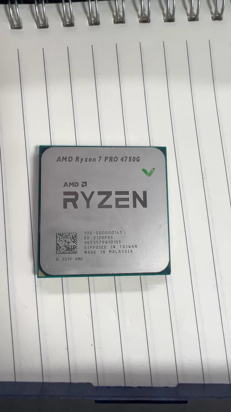 AMD Ryzen 7 PRO 4750G 3.6GHz/4.4GHz 8-Core 16-Thread AM4 8M CPU 65W unlocked