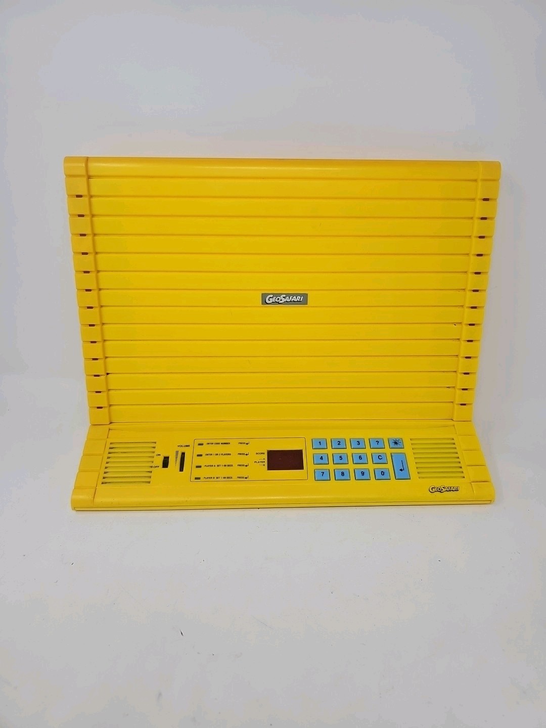Vintage GeoSafari Electronic Learning Game Unit Only EI-8700 Yellow Powers on