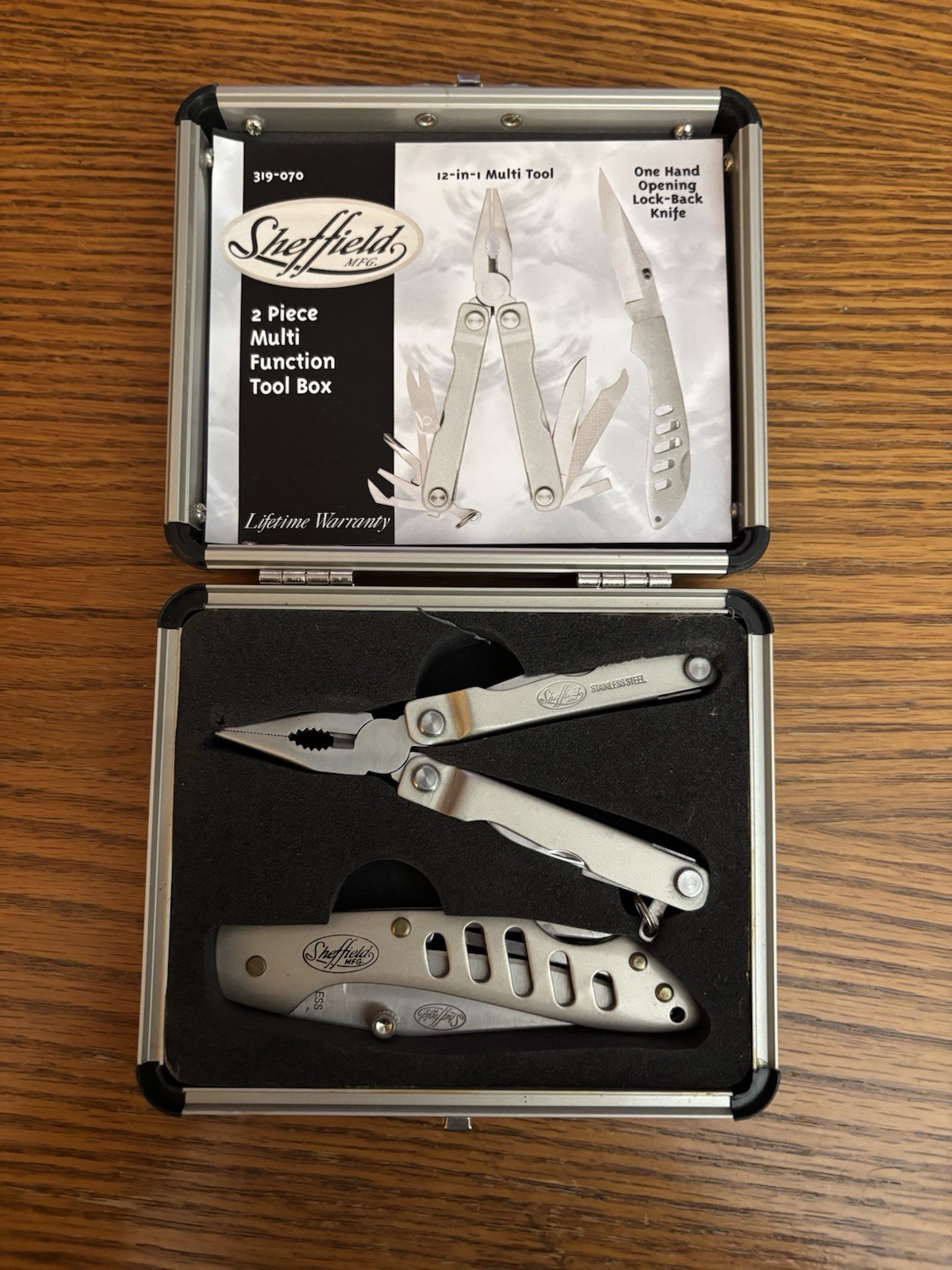 Sheffield MFG.  2 Piece Multi Function Tool Box, Knife