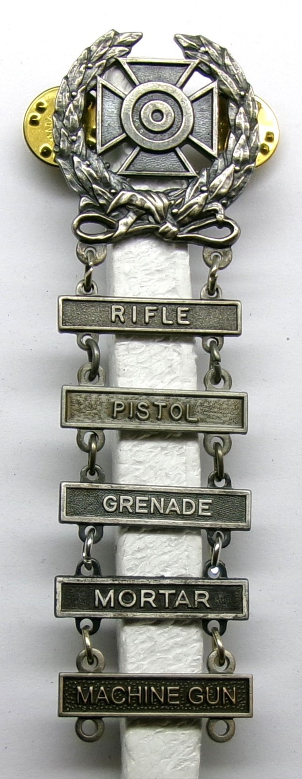 Army Basic Qualification Expert Badge RIFLE PISTOL GRENADE MORTAR & MACH GUN BAR