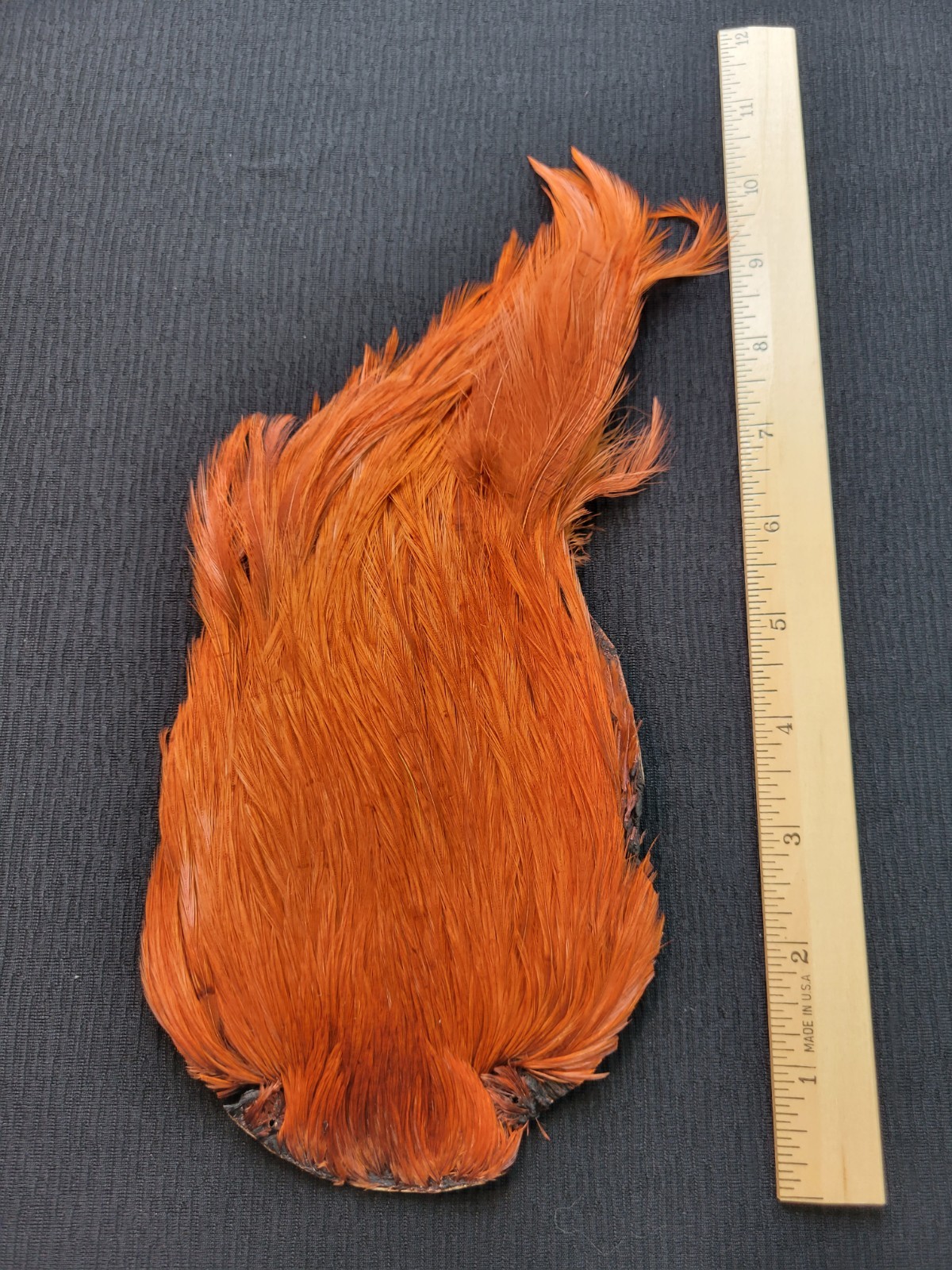 Lot 494, Dyed BROWN India Rooster Streamer Neck Cape Feathers Tying