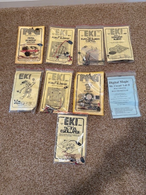 Vintage EKI Parts Kits Build Kits Alarm Robot TV Lot of 9
