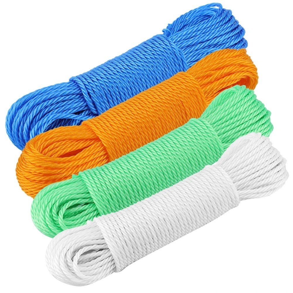 20m Nylon Clothesline Rope 1/4” Braided Heavy Duty Multi-Purpose
