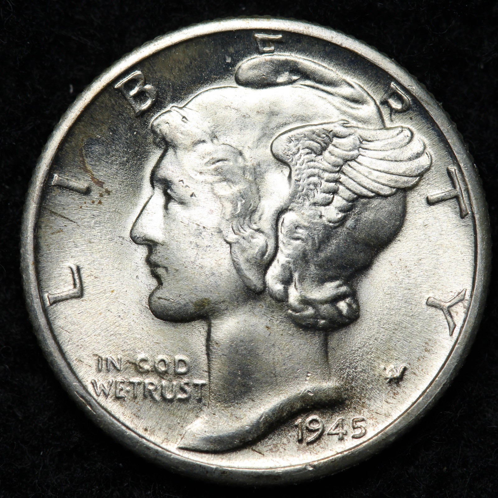 1945-D Mercury Silver Dime BU *UNCIRCULATED* MS E295 JIVB