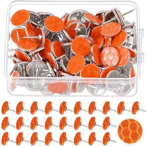 100 Reflective Tacks Trail Marking Tacks Glow Reflective Mark Trail Markers Thum