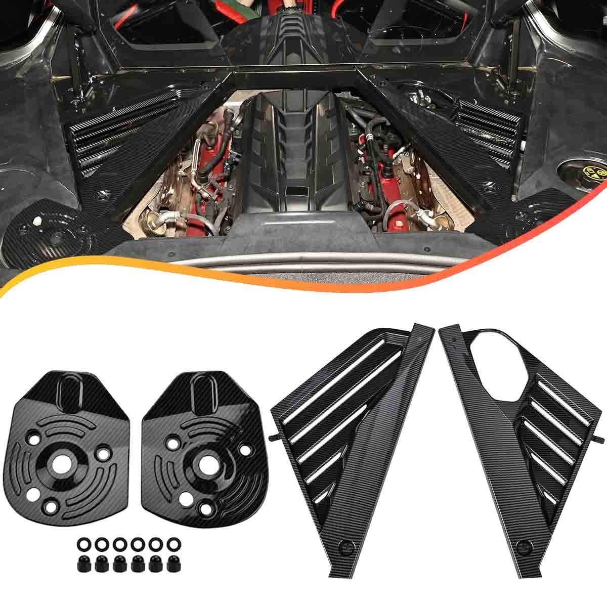 ABS For Corvette C8 2020+ Rear Strut Shock Tower Cover + Engine Bay Panel Covers