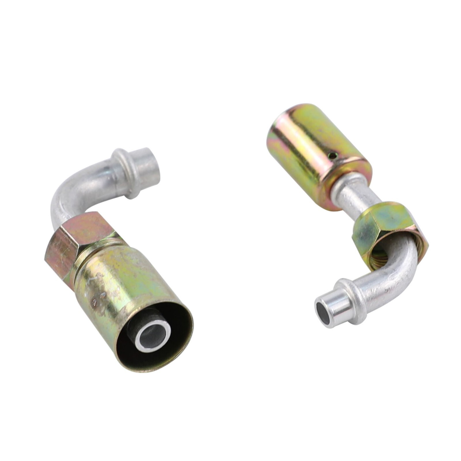 6PCS Air Conditioning #6#8#10 AC Fitting Set Female Oring Beadlock 90 Degree