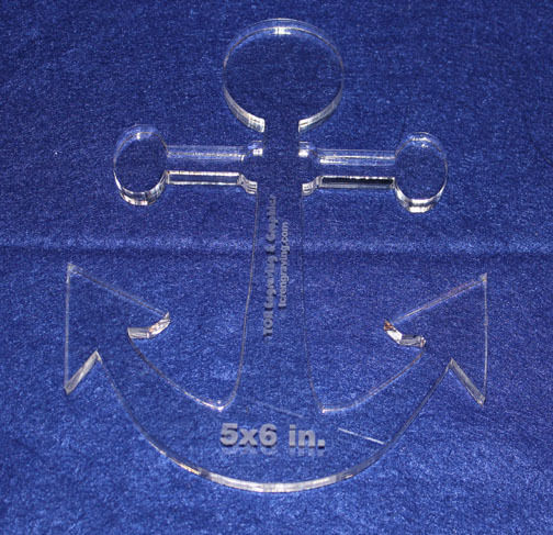 Anchor 5"x6" - 3/8" Thick -  Clear Acrylic - Quilting/Sewing Template
