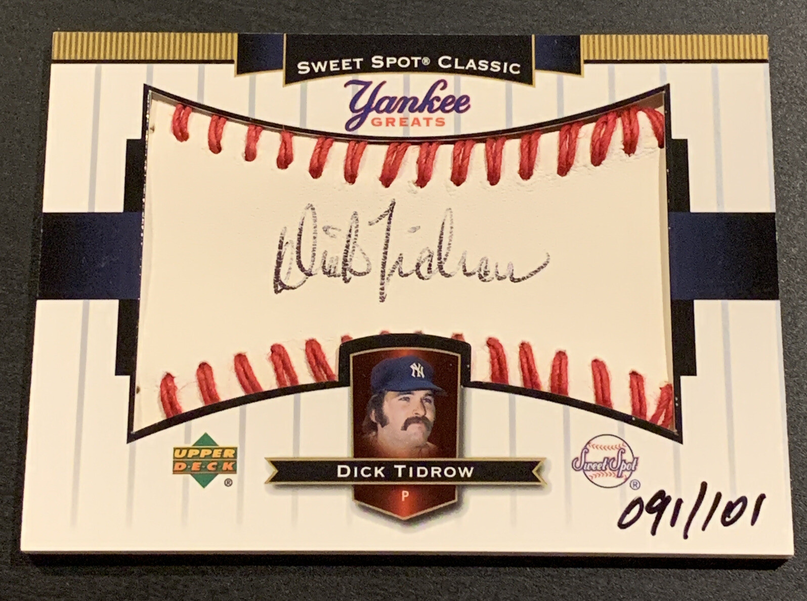 DICK TIDROW 2003 UPPER DECK SWEET SPOT CLASSIC SIGNATURES NEW YORK YANKEE GREATS