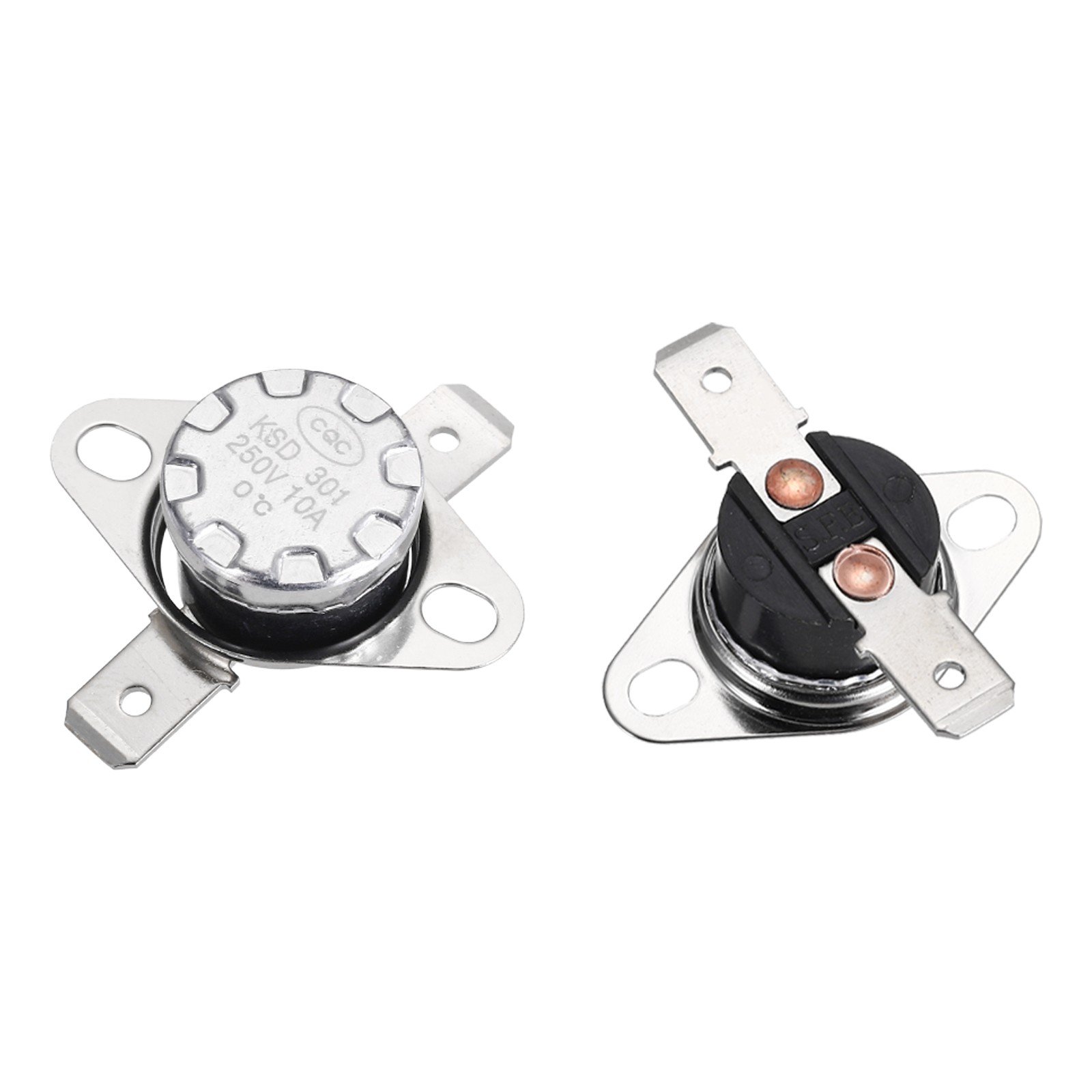 2PCS Temperature Control Switch Thermostat 0°C 10A N.C 6.3mm Pin