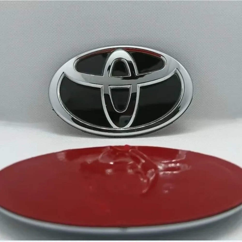 3D Car Logo Modified Car Logo Badges Front And Rear Logo Silver For Toyota Hybri