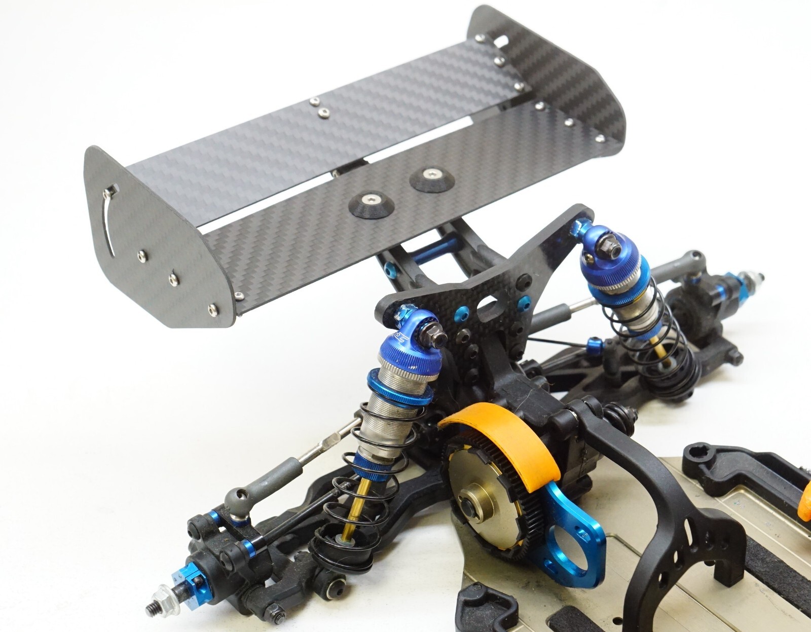 Adjustable Carbon Fiber Rear Wing Spoiler for Associated B6 Buggy B7 Losi 22 5.0