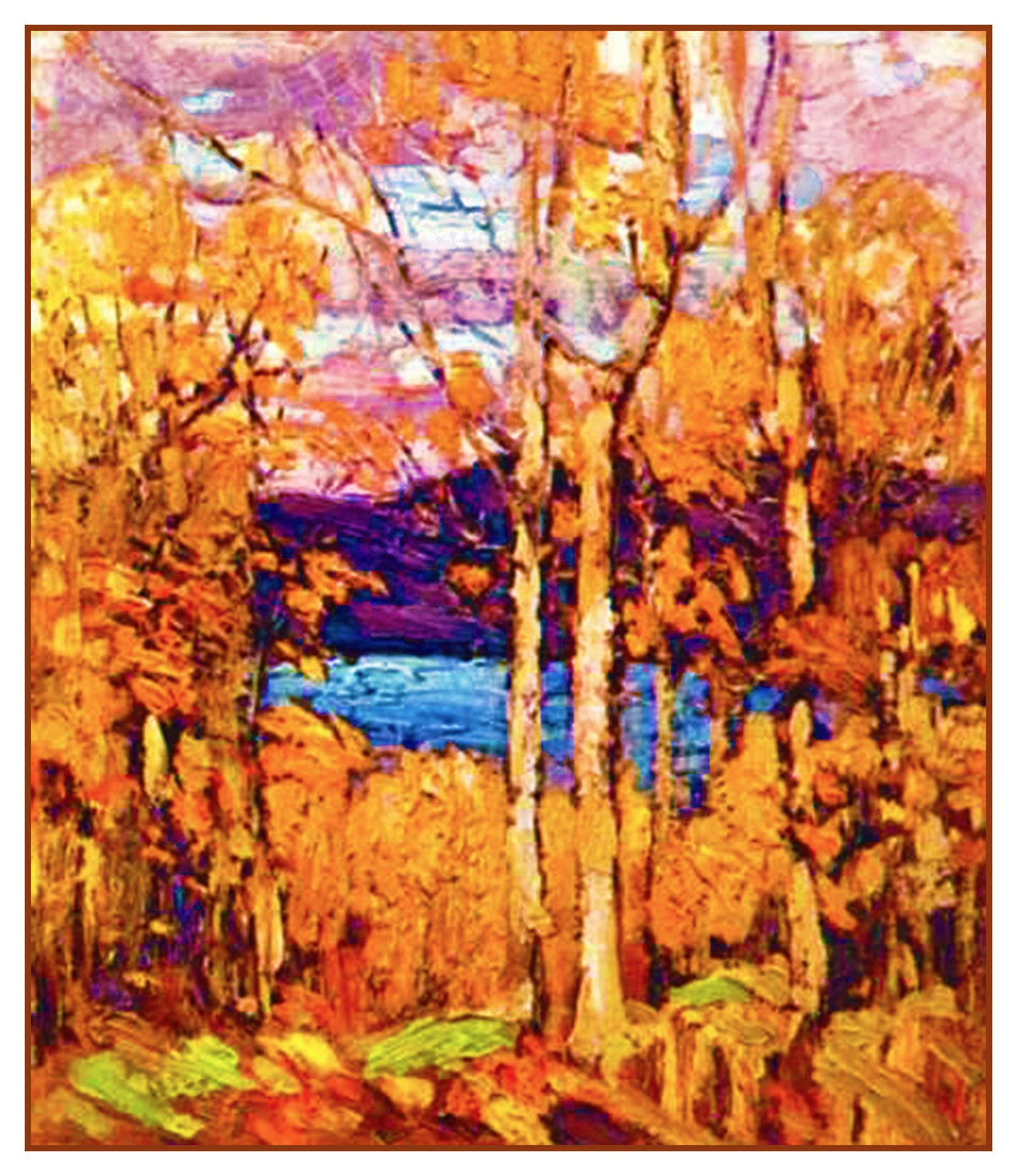 Tom Thomson Autumn Algonquin October Ontario Counted Cross Stitch Pattern