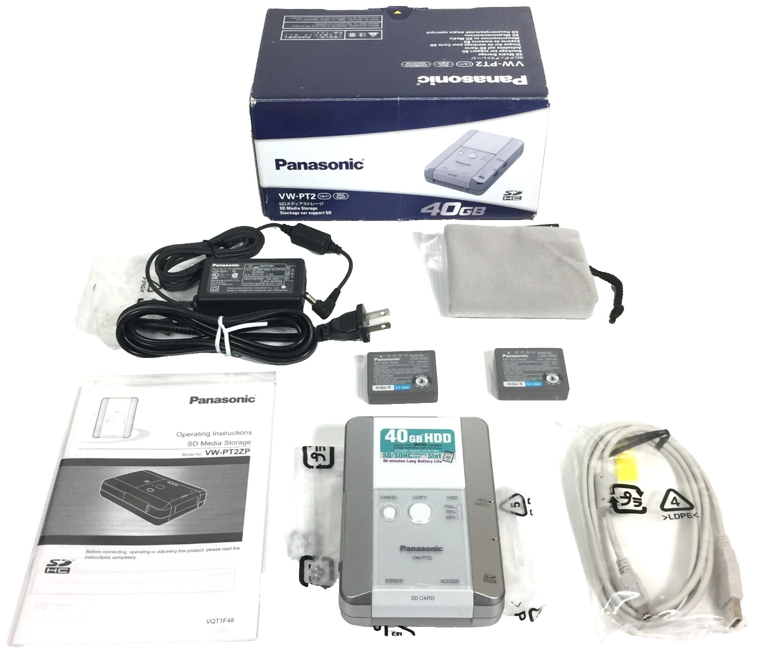Panasonic SD Media Storage 40GB - VW-PT2 - New