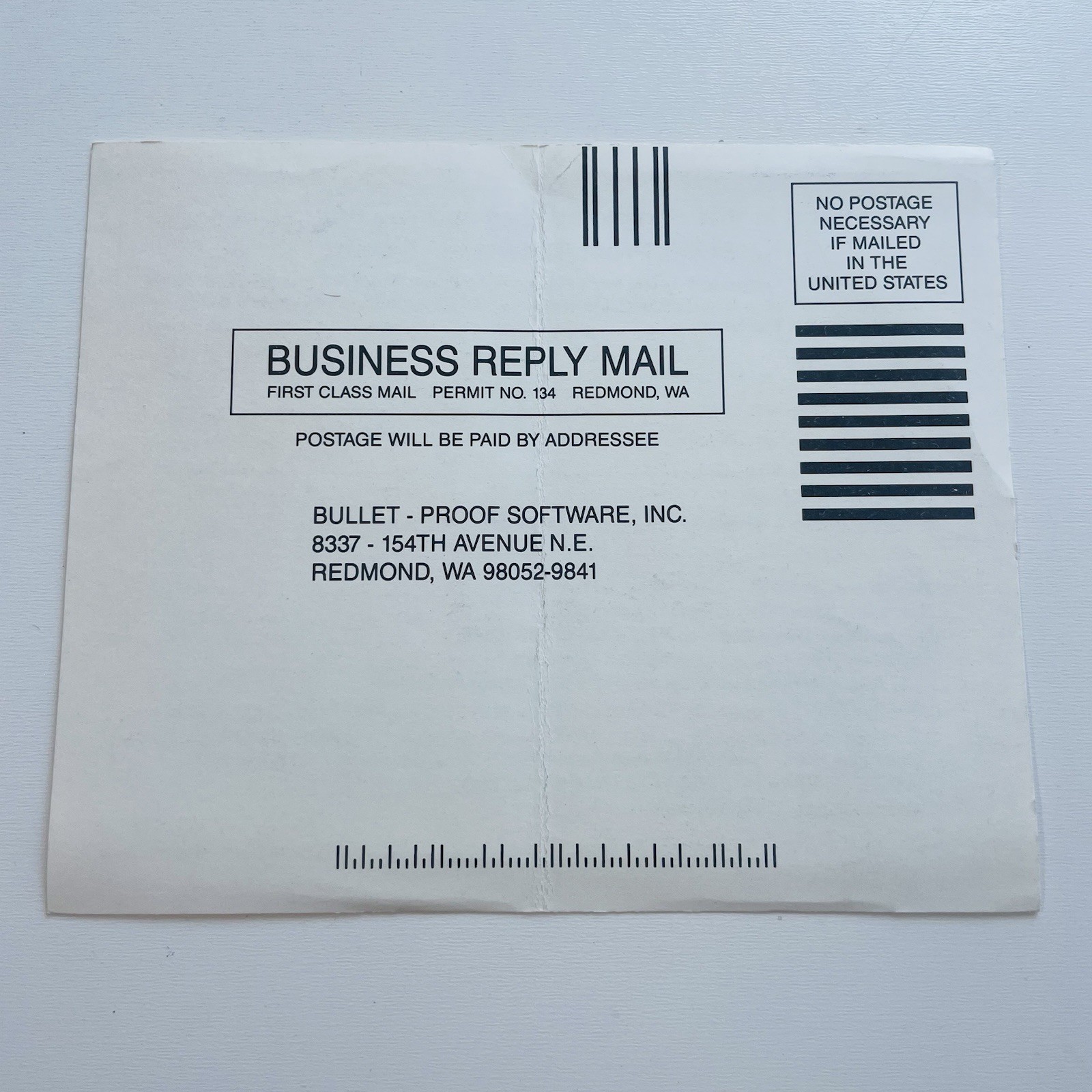 Nintendo NES Bullet Proof Software BPS-NES-US Registration Card Insert Only