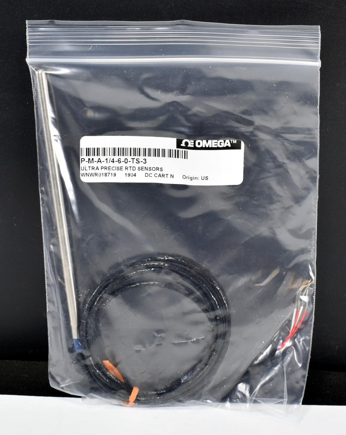 Omega Engineering Ultra Precise Immersion RTD Temp Sensor P-M-A-1/4-6-0-TS-3 NEW
