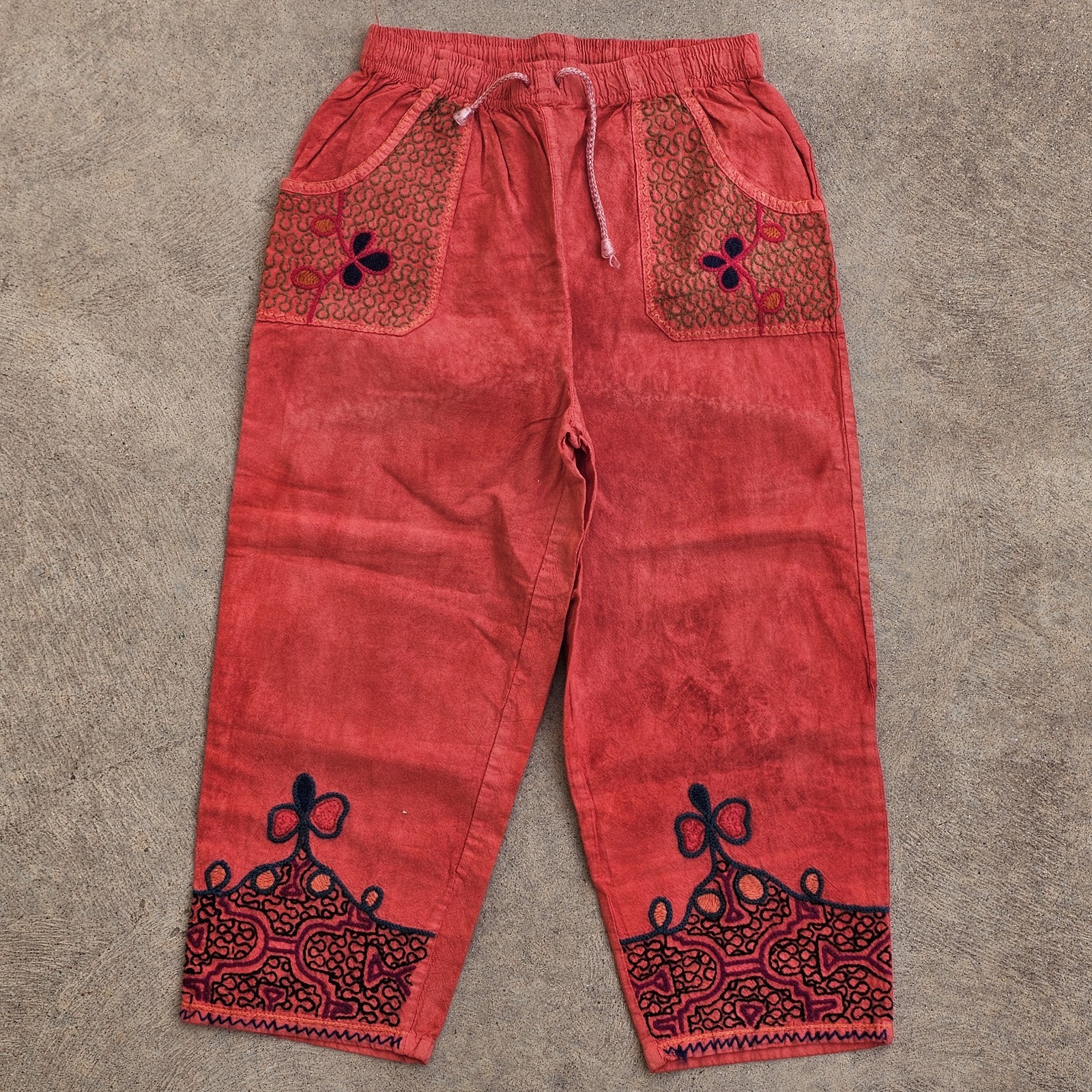 Shipibo Hand Embroidered Pants Size Small Ayahuasca Kambo Ceremony