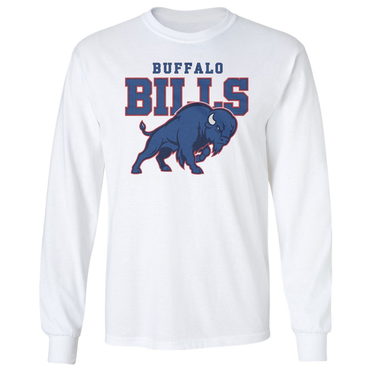 Vintage Buffalo-inspired Game Day Sports Fans Tribute Long Sleeve T-Shirt