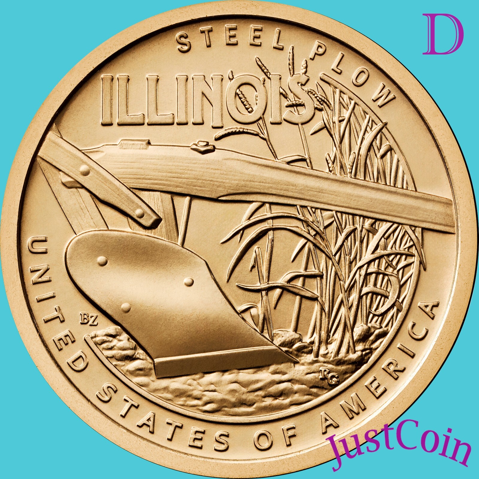 2024-D ILLINOIS (IL) INNOVATION STEEL PLOW UNCIRCULATED DOLLAR