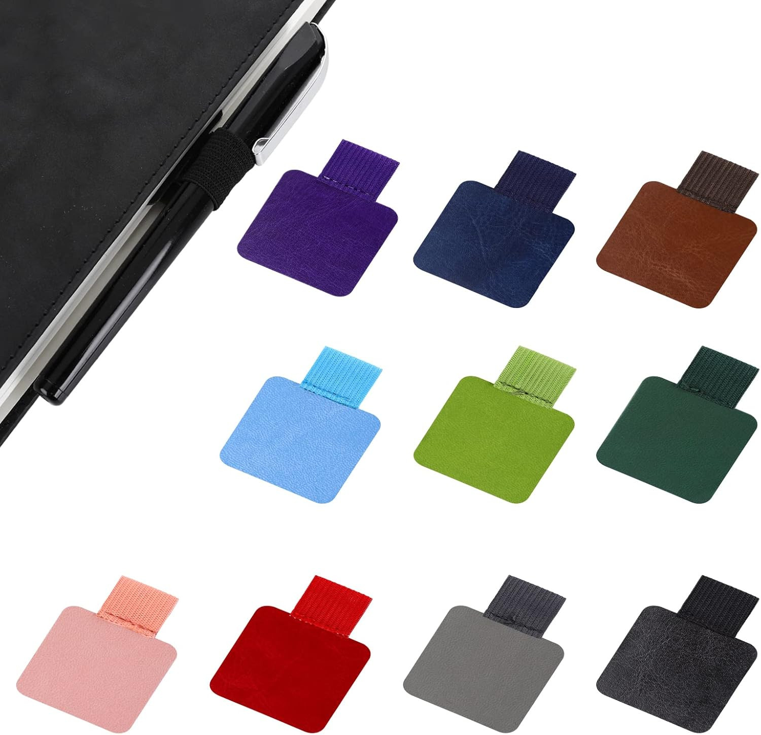 10pcs Self-Adhesive Elastic Pen Loop Holder for Notebooks Journals Planners