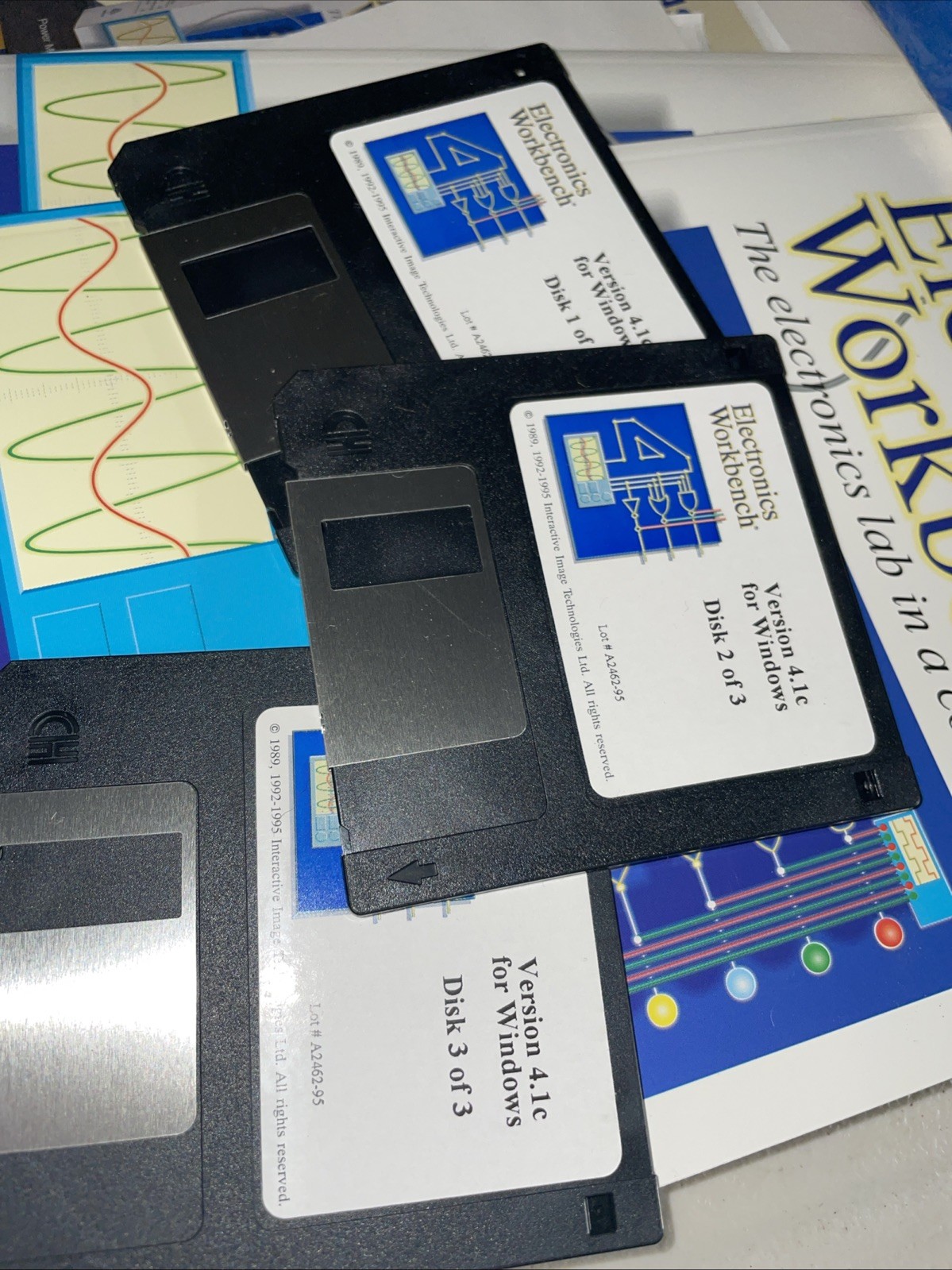 Electronics Workbench 4.1c 3.5" Disks Lab Computer Vintage PC Windows Software