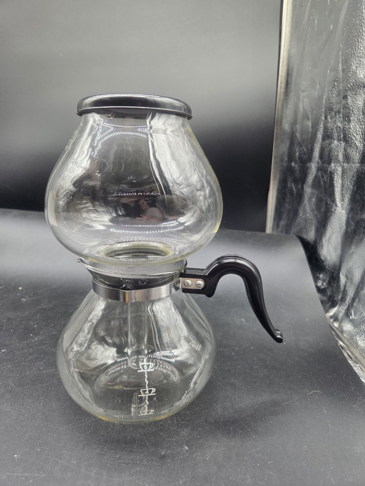Vintage Silex Vacuum Pyrex Glass Double Bubble Percolator 8 Cup Coffee Maker
