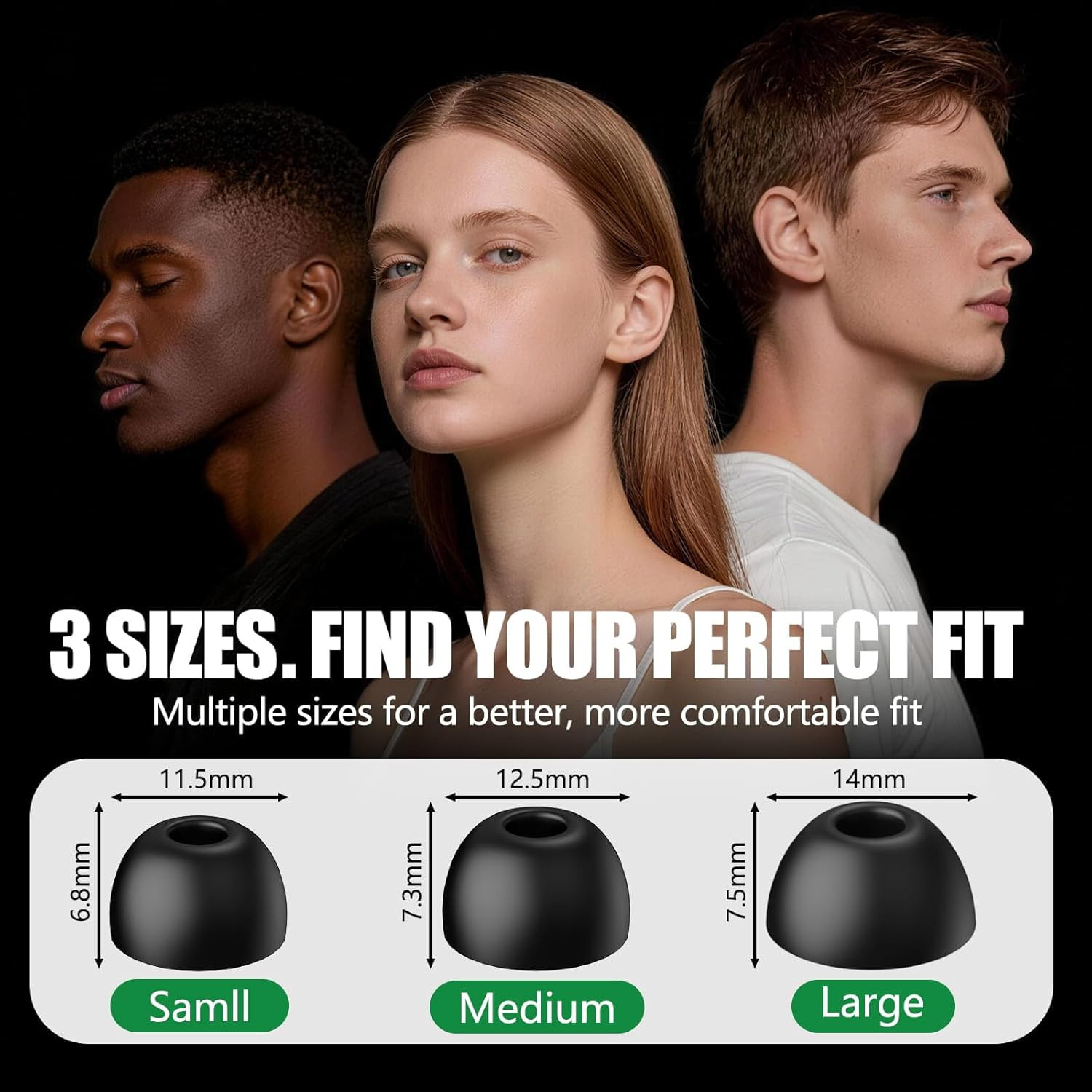 9 Pairs Replacement Ear Tips for Beats Studio Buds/Fit Pro/Studio Buds+, 3 Sizes