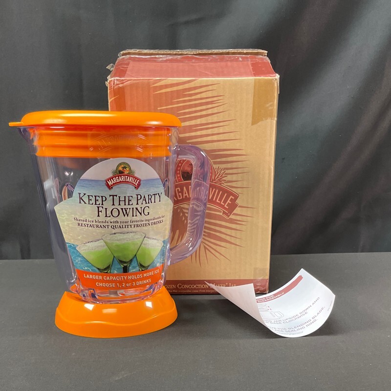 Margaritaville AD3800 Clear Orange BPA Free MRG Plastic Jar With Lid