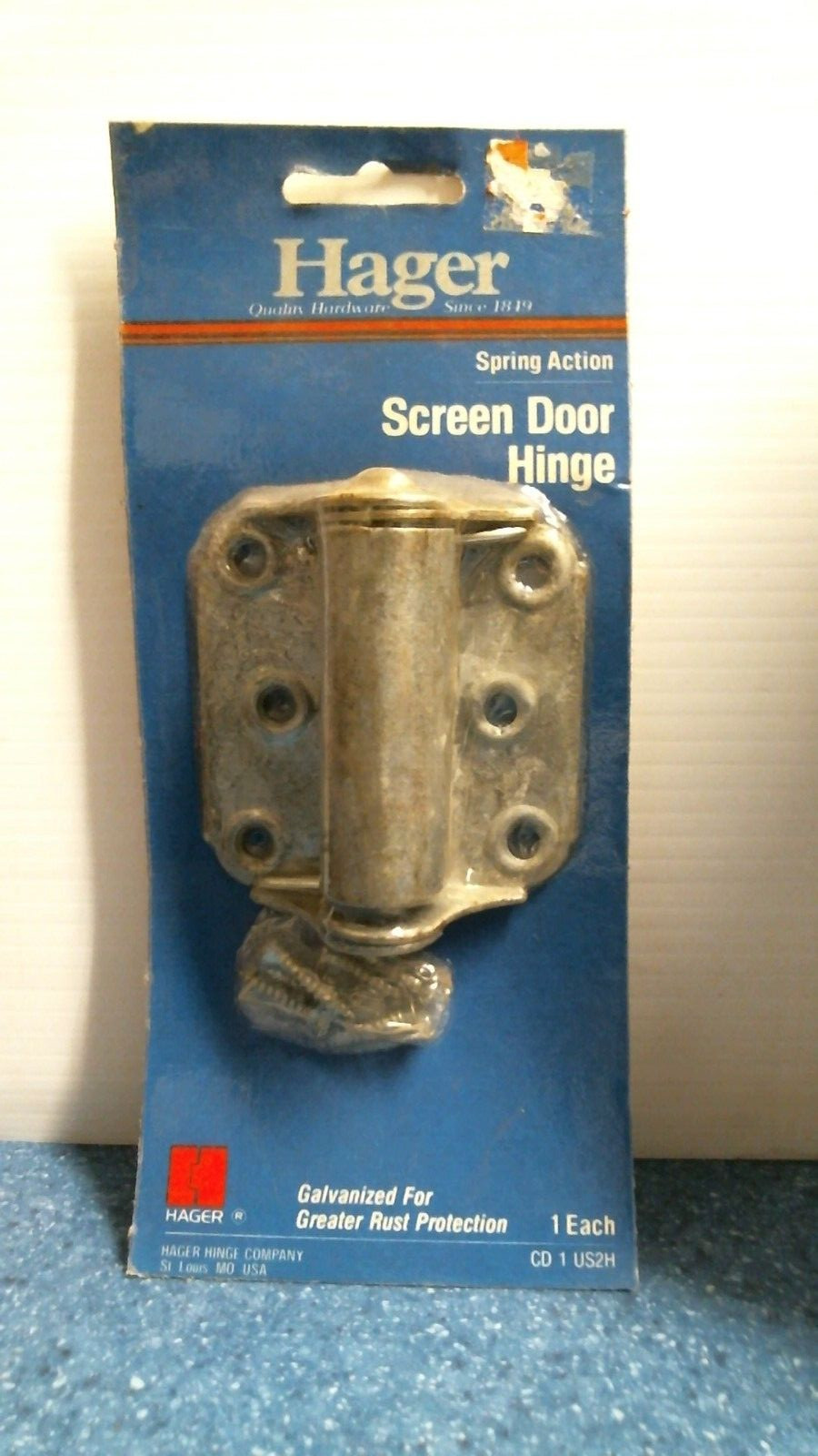 Hager CD 1 US2H, Spring Action Screen Door Hinge w/ Screws, Silver (00500) FS