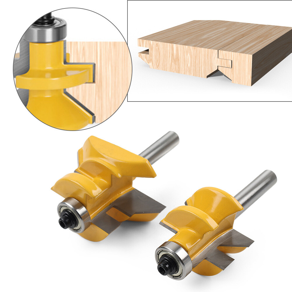 Tongue and Groove V-Notch 8MM Shank Router Bit Set Woodworking Milling Cutter