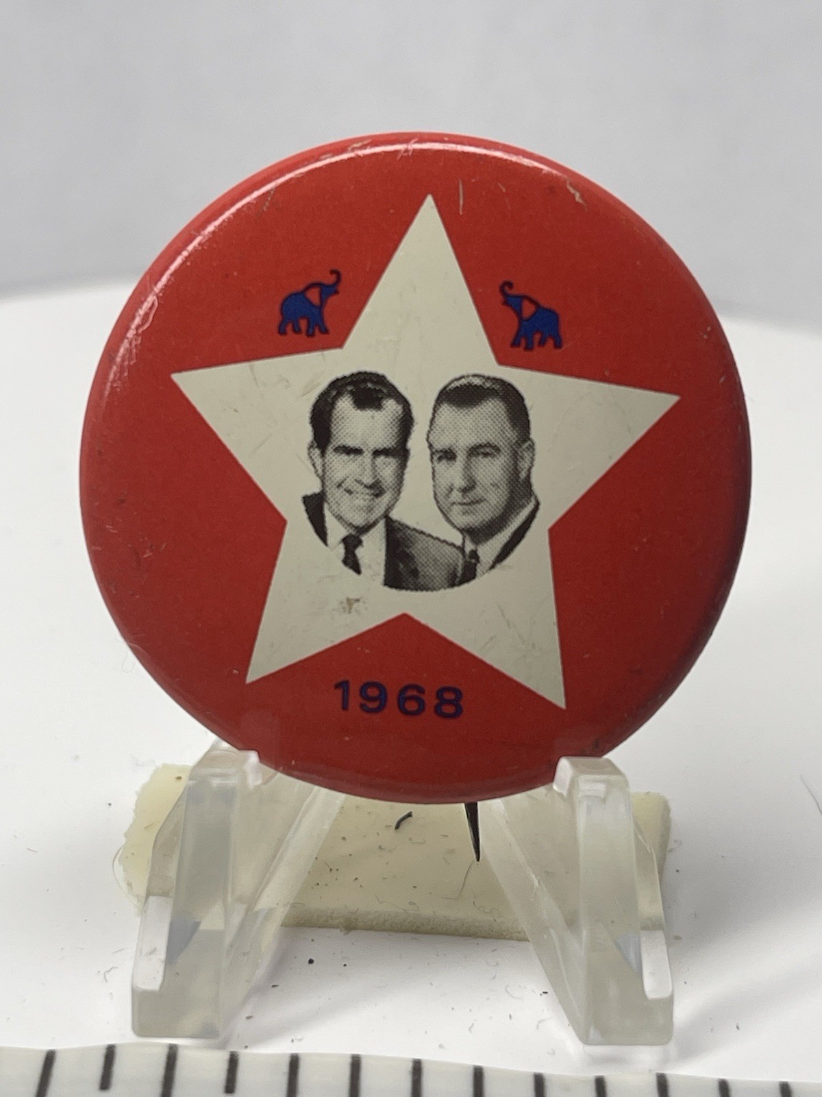 Nixon Political 1968 Presidential Campaign Pinback Repro 1972 Amoco Oil Pin