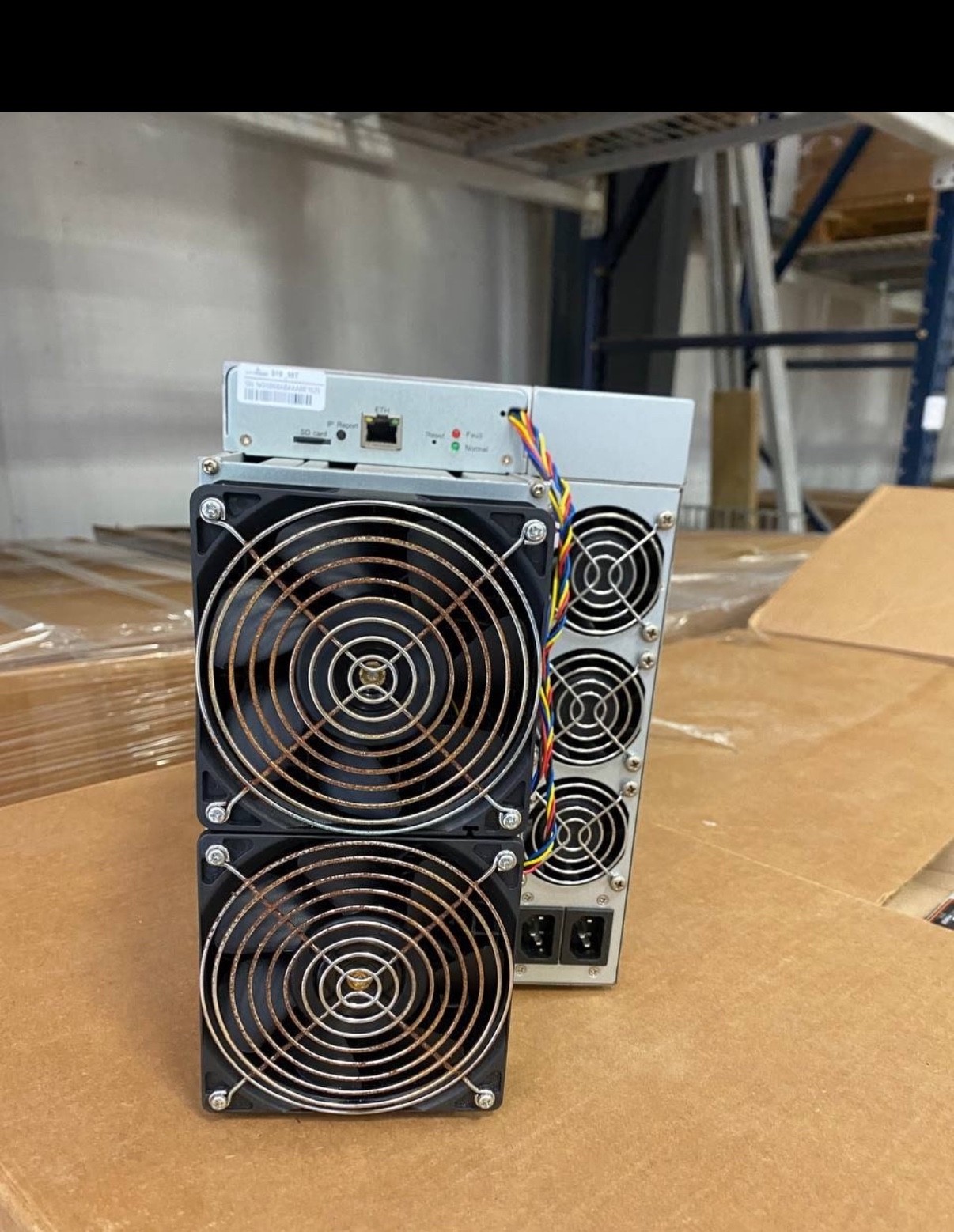 3x Bitmain Antminer S19 105 BOOSTED 95TH BTC ASIC Miner Bitcoin Vnish USA
