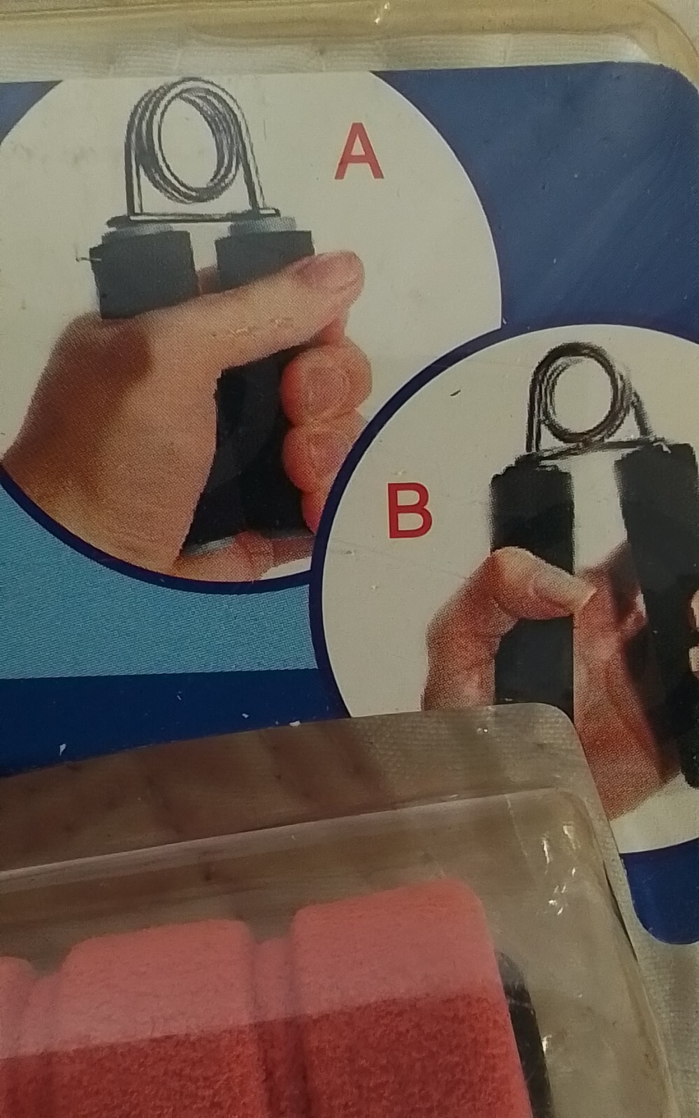 2X Red Foam Hand Grippers Grip Hand Spring Grip