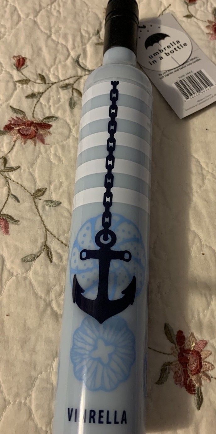 Vinrella Umbrella In A Bottle - Nautical Anchor Design , New
