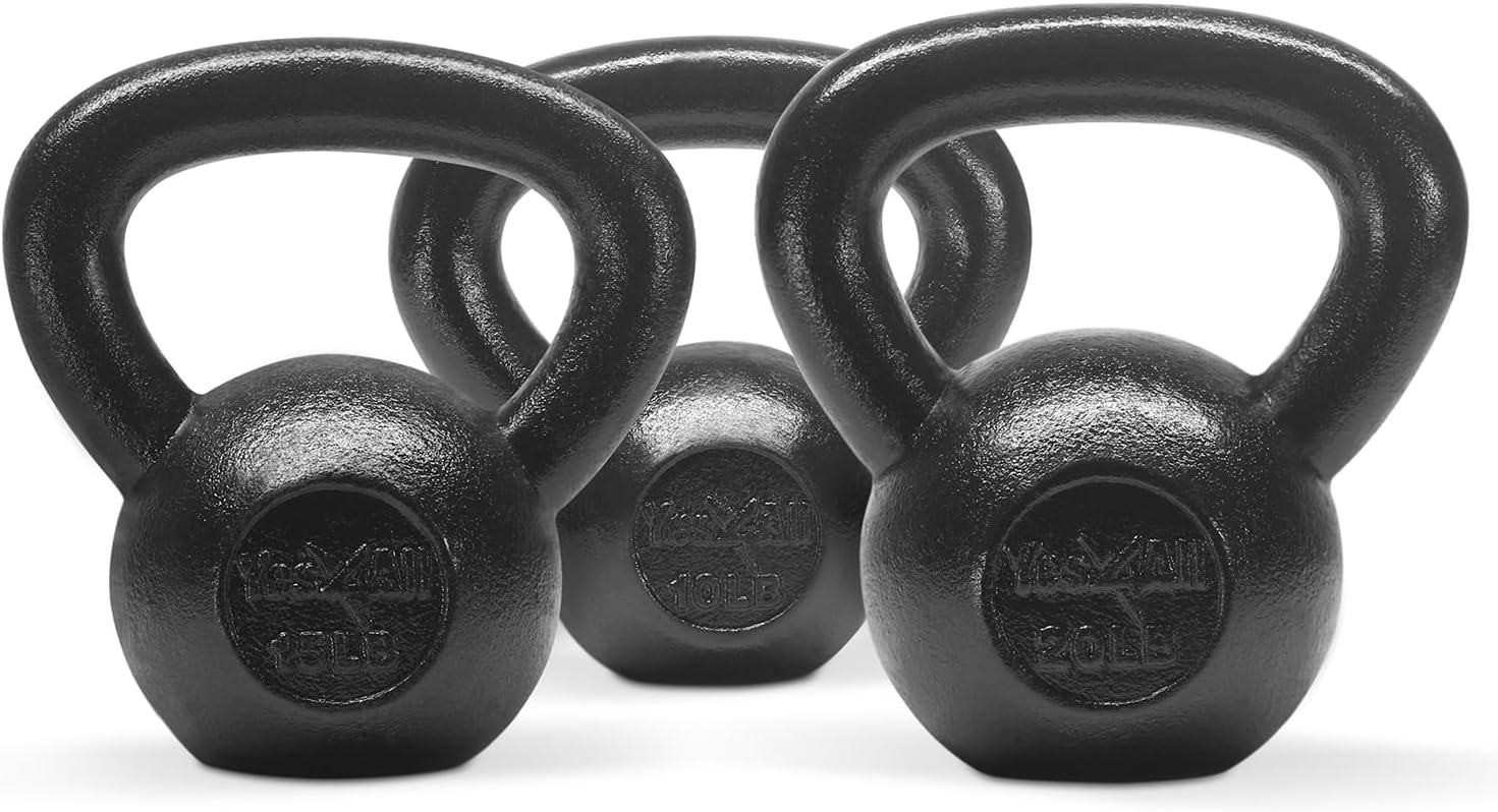 Kettlebell Sets, 5 - 10 - 15 - 20 - 25 - 30 LB Cast Iron Strength Training