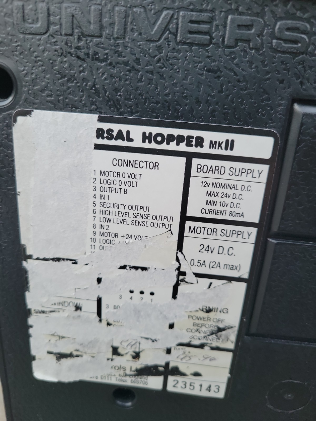Coin Controls Universal Hopper Mk2
