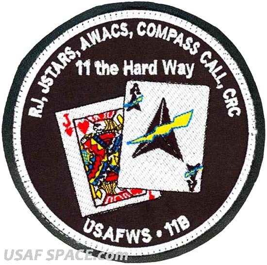 USAF 8th WEAPONS SQ -CLASS 2011B -11- THE HARD WAY- ORIGINAL AIR FORCE VEL PATCH