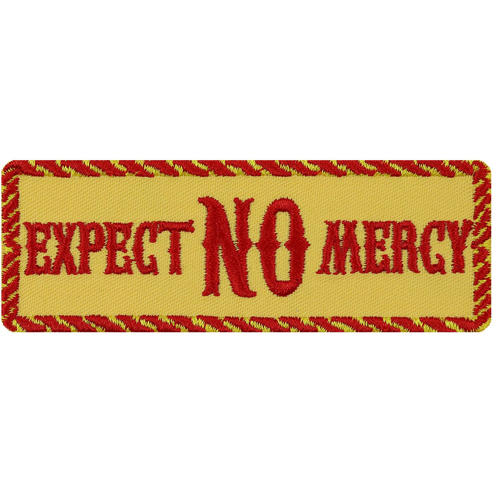 Expect No Mercy Ultras Iron On Biker Patch/Patch/Iron On/Applique Yellow