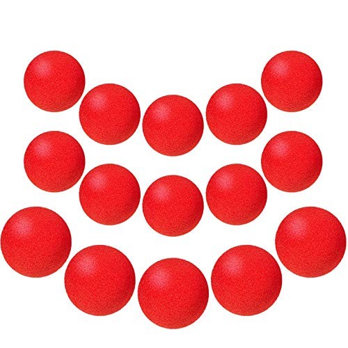 Skylety 20 Pieces Red Sponge Balls Soft Magic 1.4 Inch 1.8 Inch,