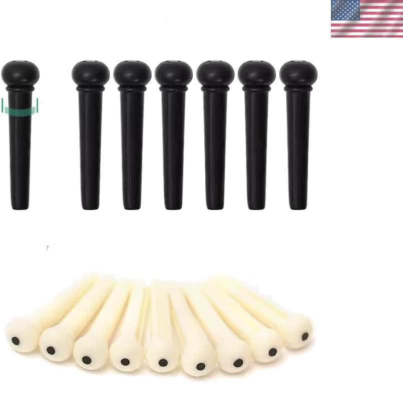 Guitar bridge pins 24 Pcs acoustic guitar pegs bridge pins for acoustic guita...