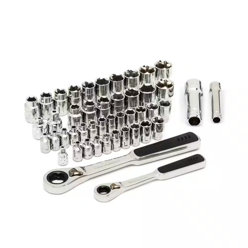 Pass-Thru 1/4 In. and 3/8 In. Drive 6-Point Sae/Metric Mechanics Tool Set (46-Pi