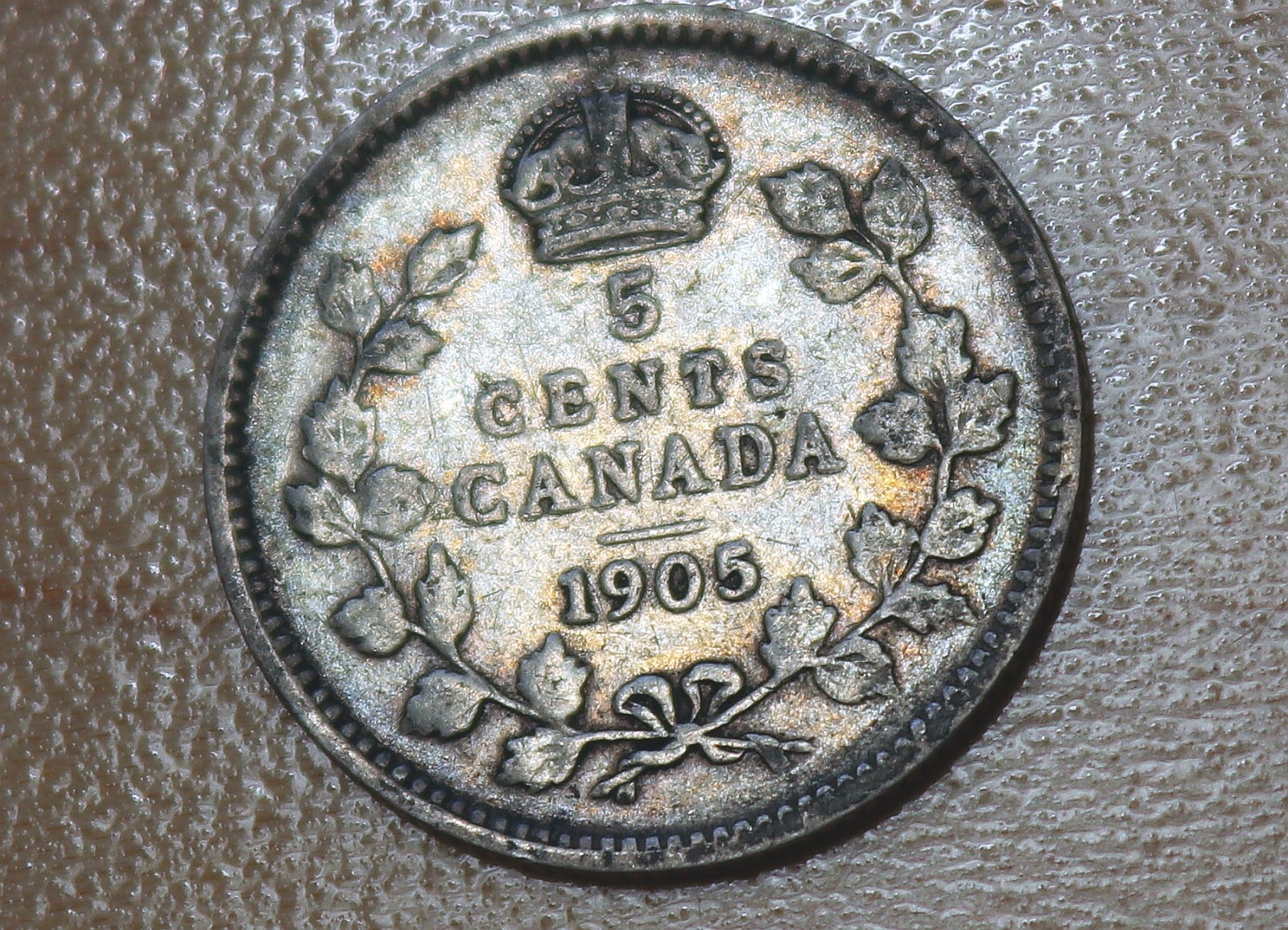1905 Canada 5 Cents Silver