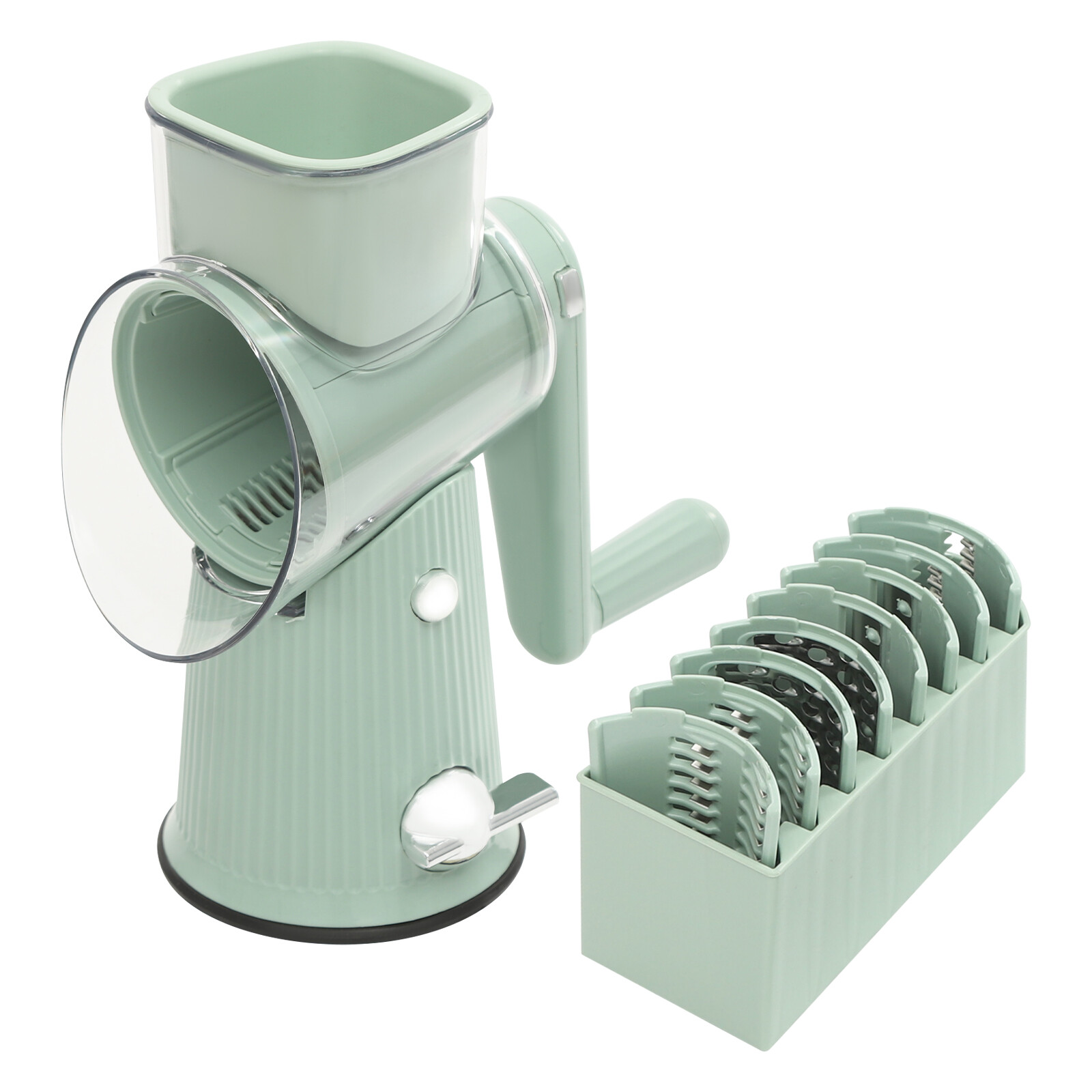 3 In 1 Vegetable Fruit Slicer Cutter Shredder Food Manual Rotary Grater Chopper
